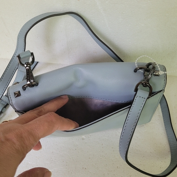 Michael Kors Dusty Blue Crossbody Leather Bag - Picture 6 of 10